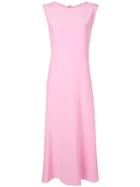 Rochas Tie-back Maxi Dress - Pink