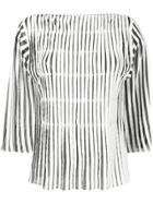 Pierantoniogaspari Appliqué Stripe Top - White