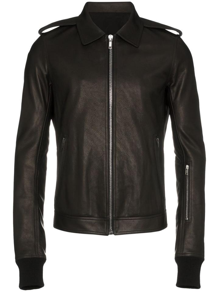 Rick Owens Rotterdam Leather Jacket - Black