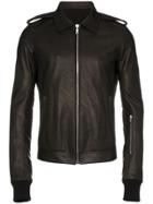 Rick Owens Rotterdam Leather Jacket - Black