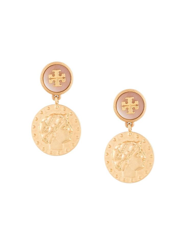 Tory Burch Coin Short Drop Earrings - Gold