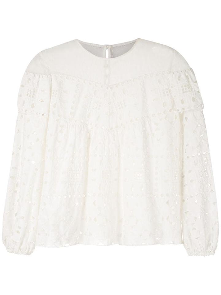 Nk Broderie Anglaise Oasis Clarisse Blouse - White