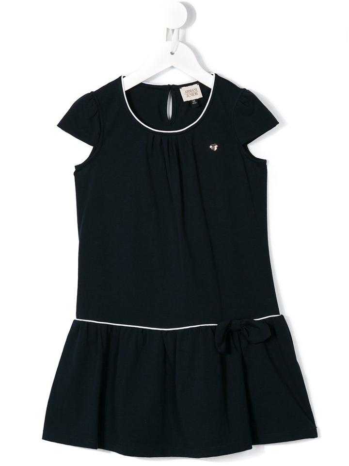 Armani Junior Flared Dress, Girl's, Size: 12 Yrs, Blue