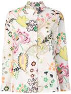 Ines De La Fressange Floral Print Shirt - White