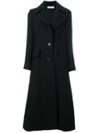 Marni Long Single Breasted Coat, Women's, Size: 42, Black, Cotton/viscose/virgin Wool