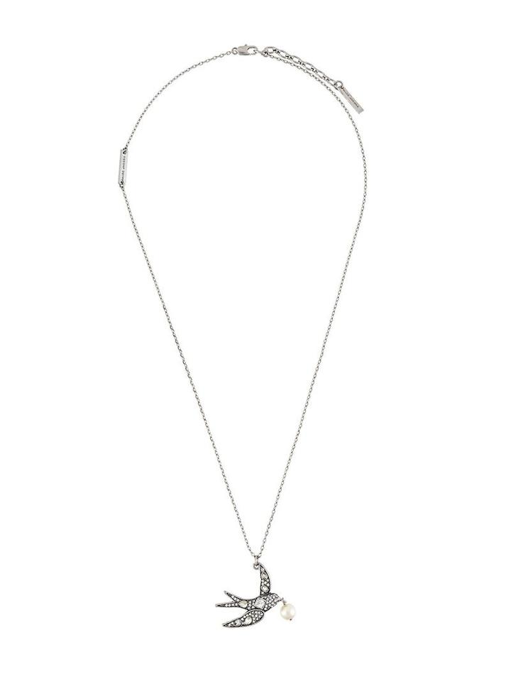 Marc Jacobs Embellished Swallow Necklace, Women's, Metallic