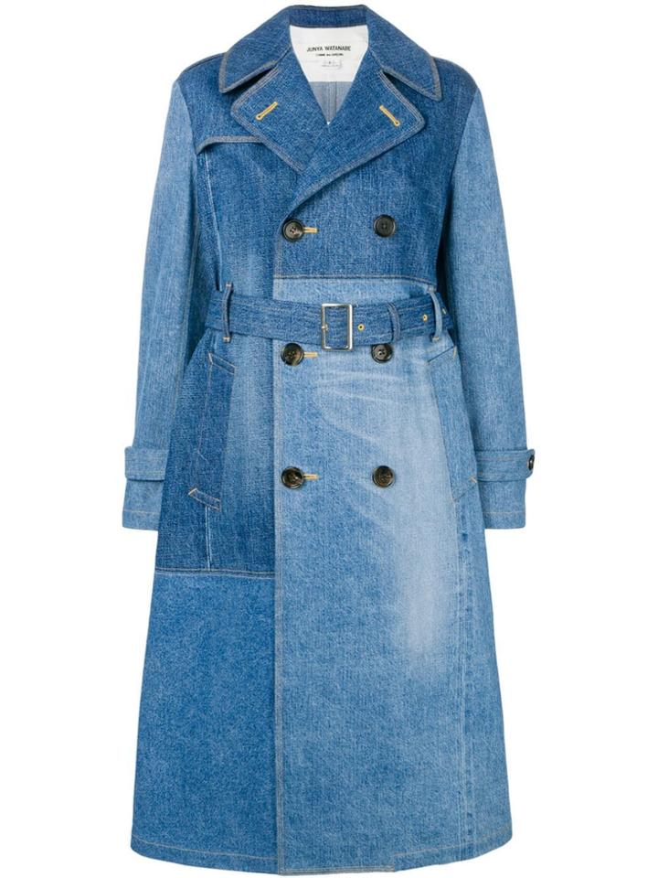 Junya Watanabe Double-breasted Denim Coat - Blue