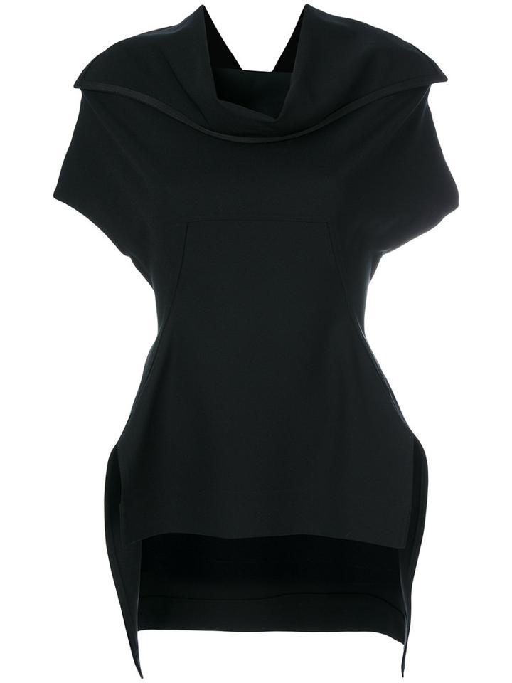 Rick Owens - Structured Peplum Top - Women - Nylon/spandex/elastane/viscose/virgin Wool - 42, Black, Nylon/spandex/elastane/viscose/virgin Wool