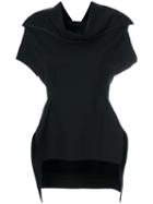Rick Owens - Structured Peplum Top - Women - Nylon/spandex/elastane/viscose/virgin Wool - 42, Black, Nylon/spandex/elastane/viscose/virgin Wool