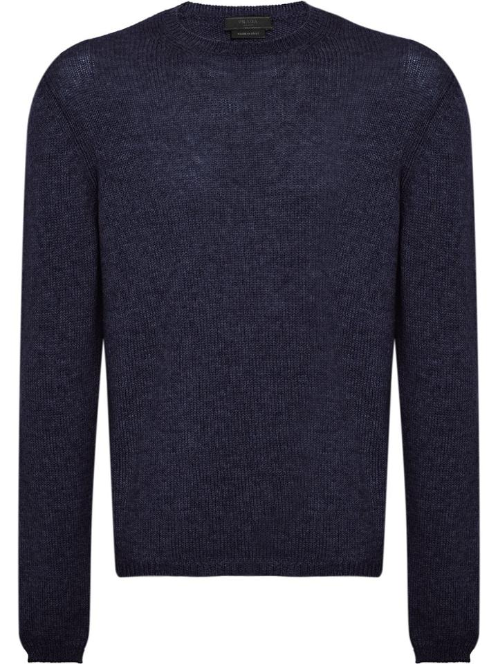 Prada Cashmere Crew Neck Jumper - Blue