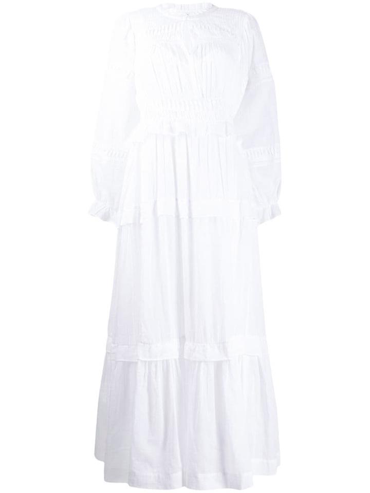 Isabel Marant Étoile Ruched Long Dress - White