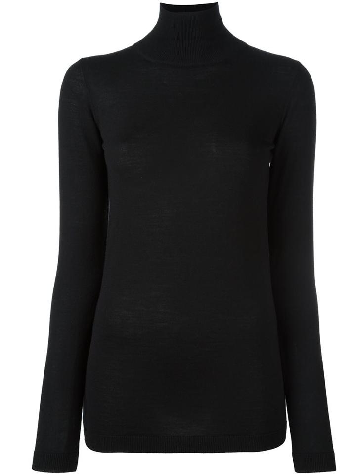 Antonio Marras Turtleneck Jumper, Women's, Size: Medium, Black, Virgin Wool