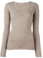 Fashion Clinic V-neck Jumper, Women's, Size: 42, Nude/neutrals, Cashmere