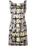 Frankie Morello Check And Graphic Print Dress - Black