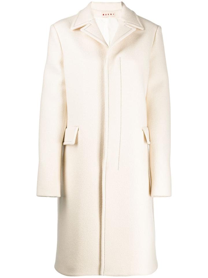 Marni Single-breasted Coat - White