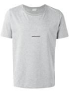 Saint Laurent Logo Print T-shirt - Grey