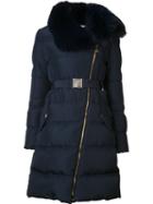 Versace Collection Padded Parka, Women's, Size: 42, Blue, Feather Down/polyester/goose Down