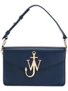 J.w.anderson Logo Plaque Shoulder Bag, Women's, Blue, Goat Skin