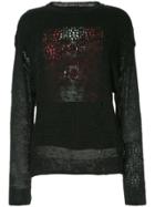 Hysteric Glamour The Skull Distressed Sweater - Black