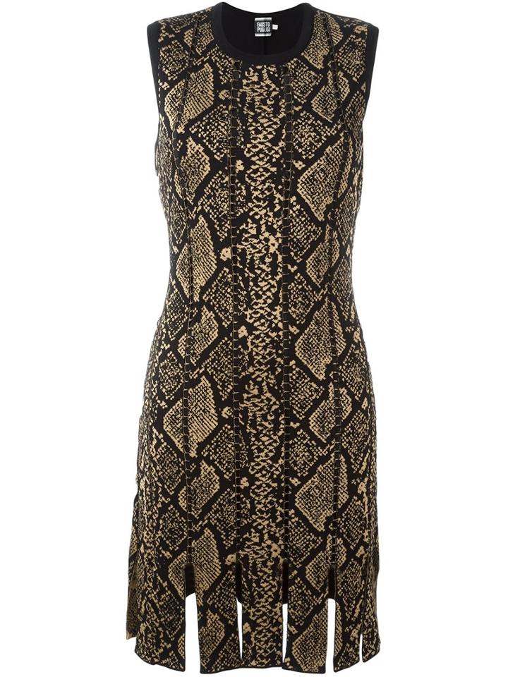 Fausto Puglisi Snakeskin Print Dress