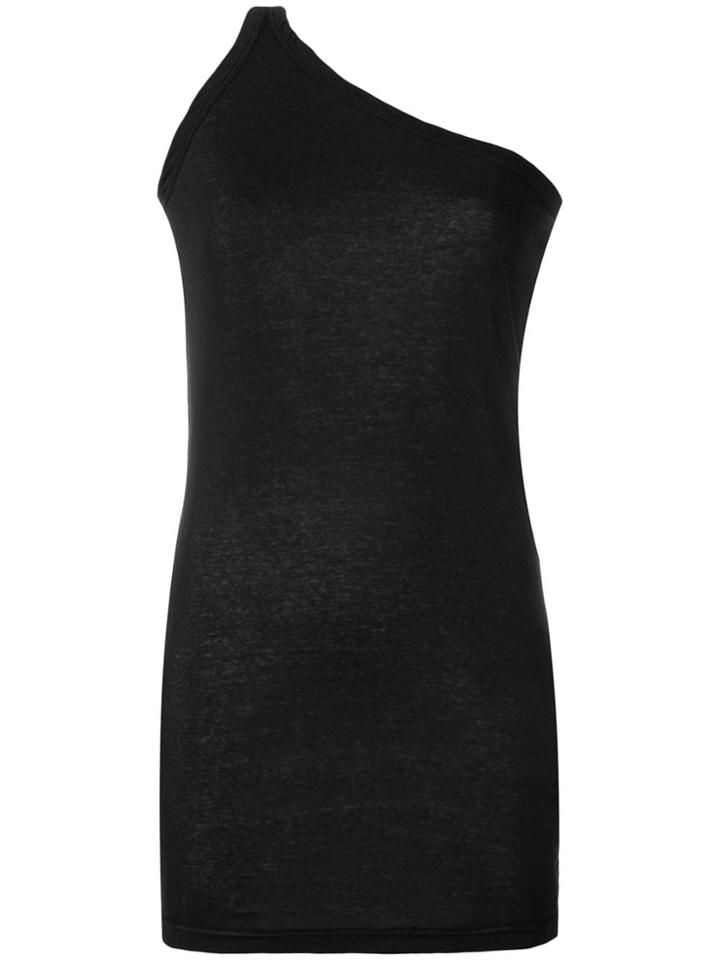 Rick Owens Drkshdw One Shoulder Top - Black