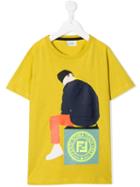 Fendi Kids Printed T-shirt - Yellow