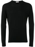 John Smedley V-neck Sweater, Men's, Size: Medium, Black, Cotton