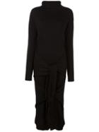 Iceberg Long Knitted Dress, Women's, Size: 42, Black, Polyamide/virgin Wool