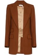 Chloé Single-breasted Tailored Blazer - Brown