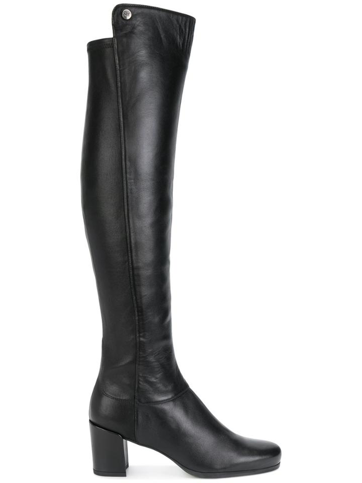 Stuart Weitzman Plonge Stretch Boots - Black