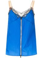 Maison Margiela Lace Detail Vest Top - Blue