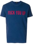 Dsquared2 Fuck You Up Print T-shirt - Blue