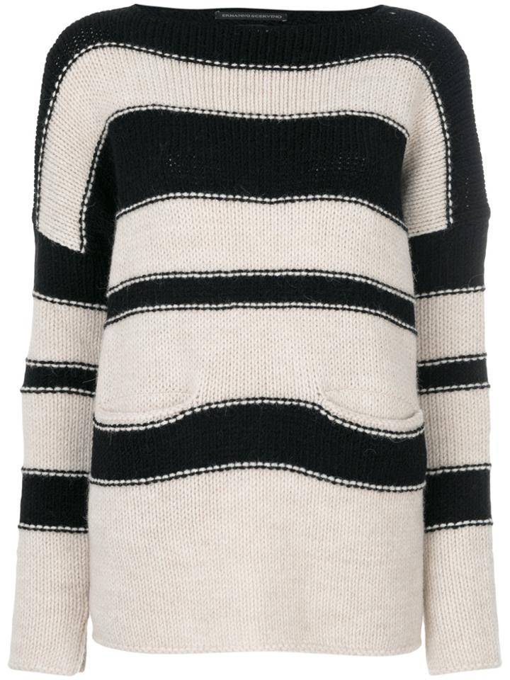 Ermanno Scervino Striped Jumper - White