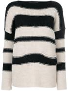 Ermanno Scervino Striped Jumper - White