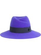 Maison Michel Virginie Hat, Women's, Size: S, Blue, Cotton/rabbit Fur/viscose