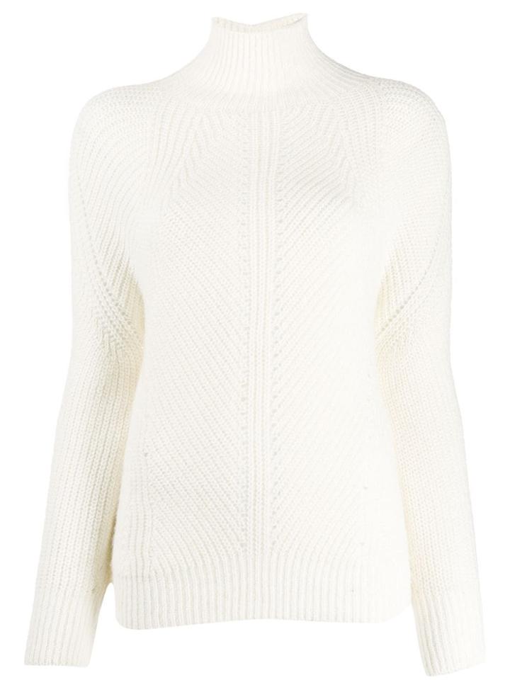 Pinko Fisherman's Rib Jumper - White