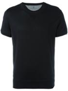Brunello Cucinelli Classic T-shirt, Men's, Size: Medium, Black, Cotton/silk
