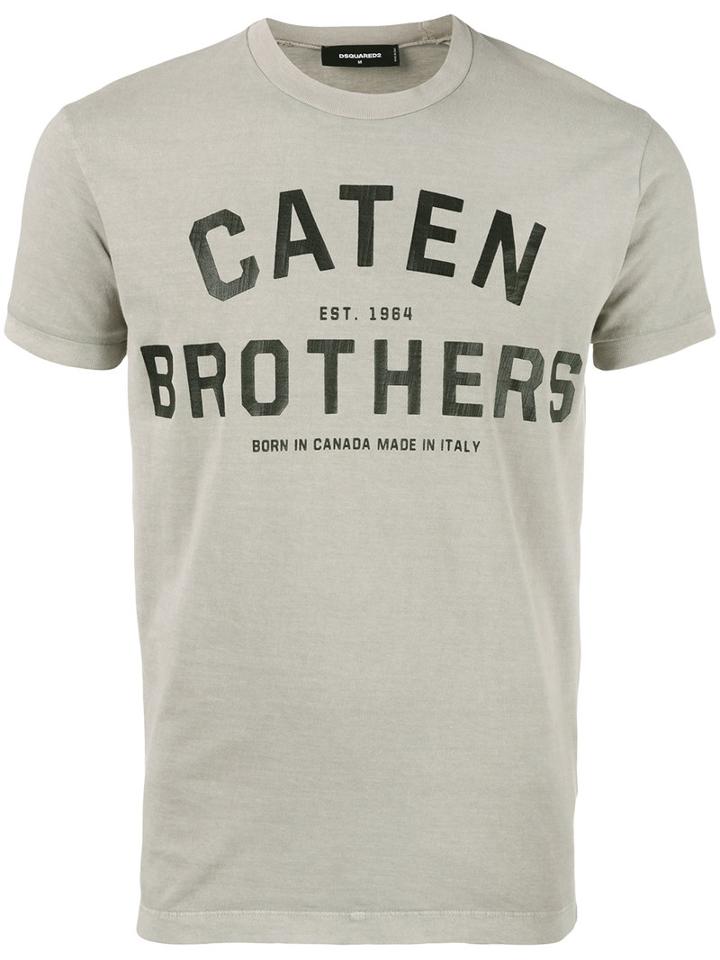 Dsquared2 - Caten Brothers T-shirt - Men - Cotton - M, Nude/neutrals, Cotton
