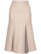 Nina Ricci Midi A-line Skirt - Brown