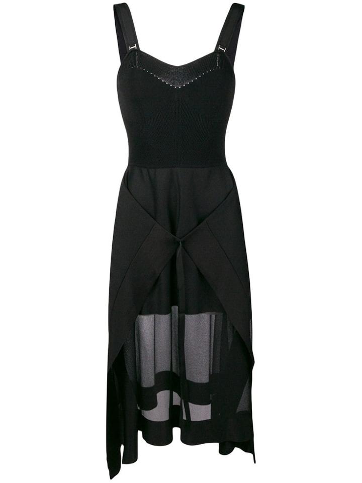 Alexander Mcqueen Flared Loose Cocktail Dress - Black