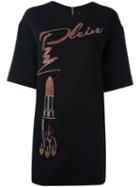 Philipp Plein Shandy T-shirt Dress, Women's, Size: Medium, Black, Viscose/spandex/elastane/polyester