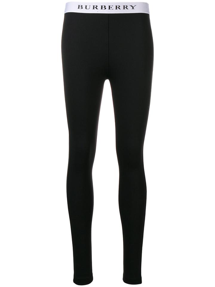 Burberry Logo Detail Leggings - Black