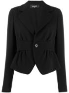 Dsquared2 Cropped Cinched Waist Blazer - Black