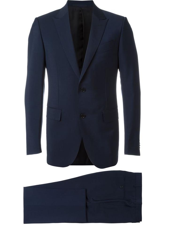 Ermenegildo Zegna Two Piece Suit, Men's, Size: 56, Blue, Viscose/mohair/wool