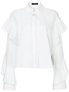 Ellery Voltaire Frill Sleeve Shirt - White