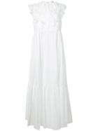 Twin-set Ruffle Trim Dress - White