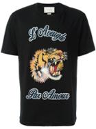 Gucci Tiger Appliqué T-shirt, Men's, Size: Small, Black, Cotton