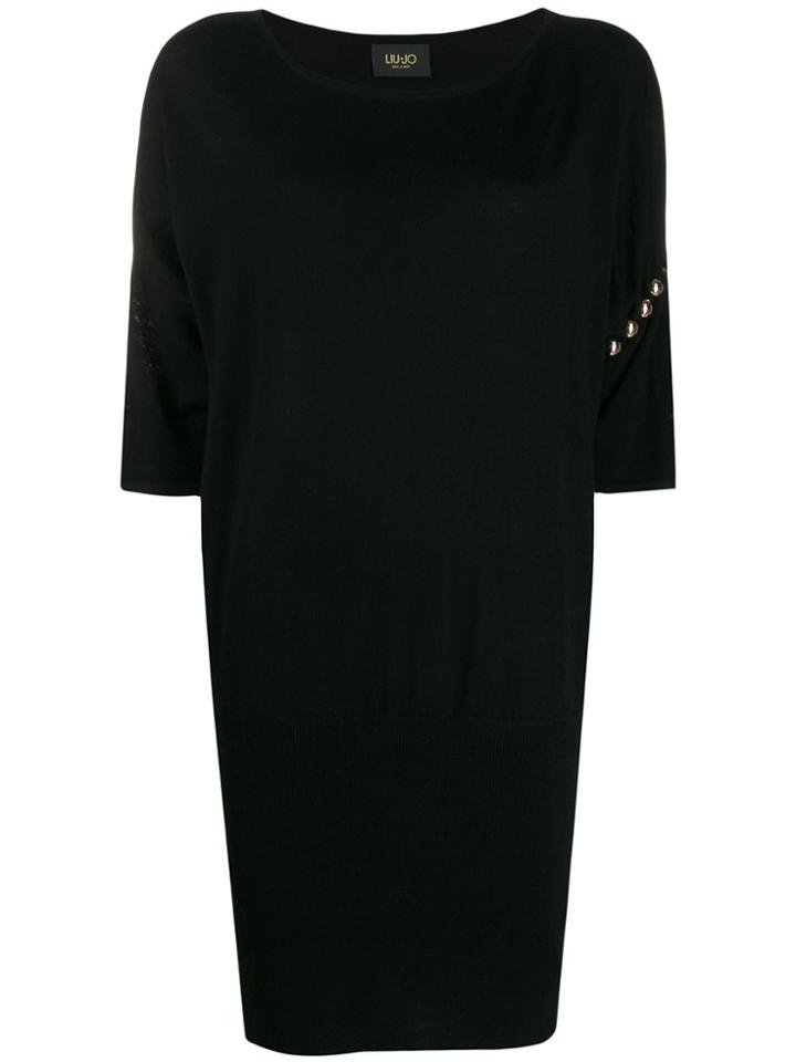 Liu Jo Stud Detail Knitted Dress - Black