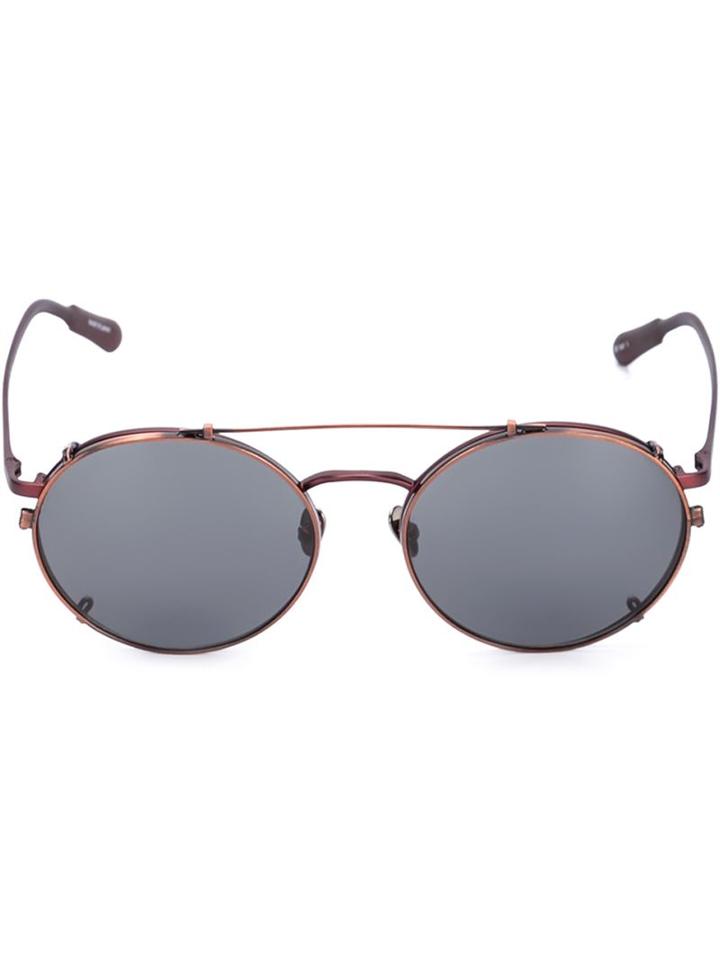 Kris Van Assche Round Frame Sunglasses, Adult Unisex, Brown, Metal Other