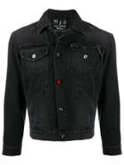 Mjb Marc Jacques Burton Tartan Pattern Denim Jacket - Black